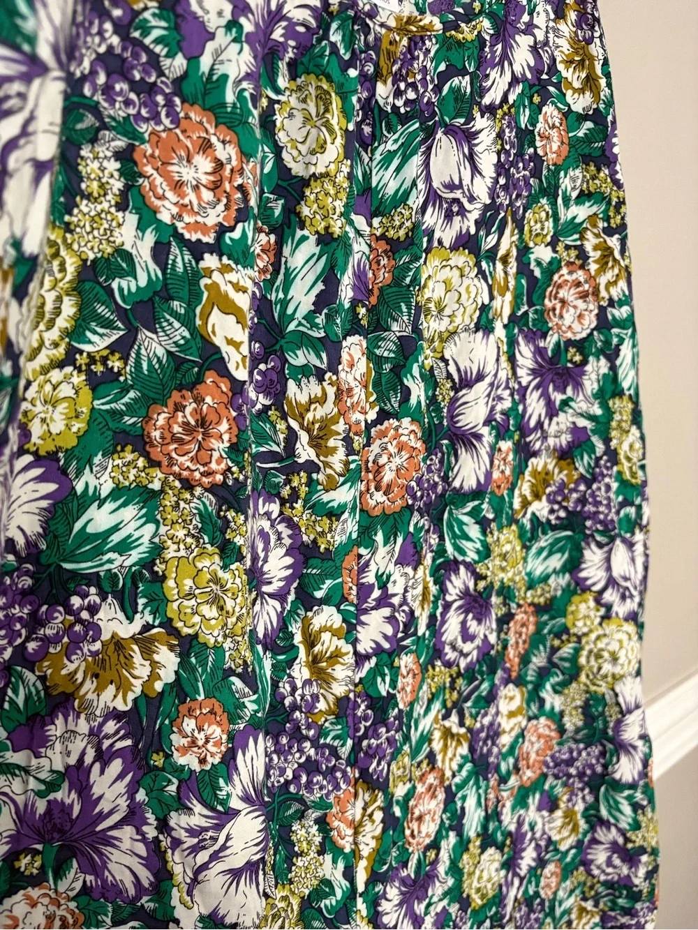 Buenos Ninos Floral Wide Leg Cropped Jumpsuit Pockets Boho Size M Cottagecore